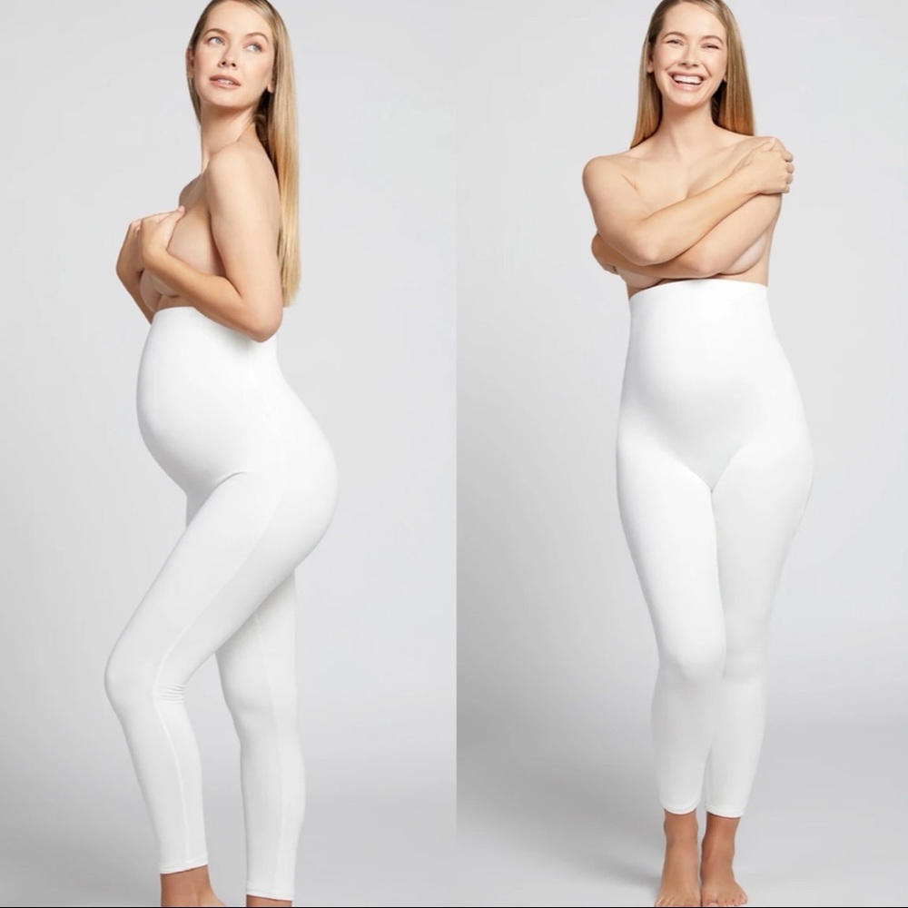 NWT Bumpsuit The Legging Ivory High Rise Size Small Maternity Pregnancy Leggings